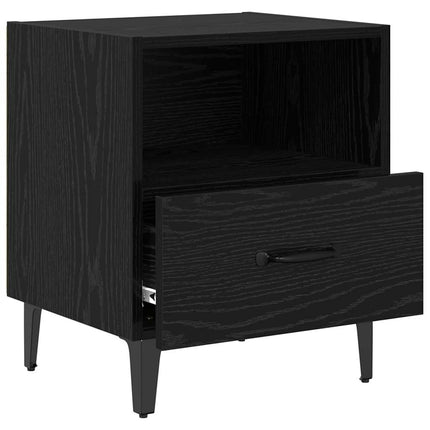 Nattduksbord 2 pcs Svart ek 40 x 35 x 47.5 cm Konstruerat trä