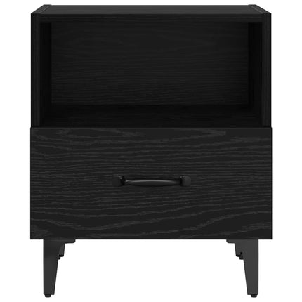Nattduksbord 2 pcs Svart ek 40 x 35 x 47.5 cm Konstruerat trä