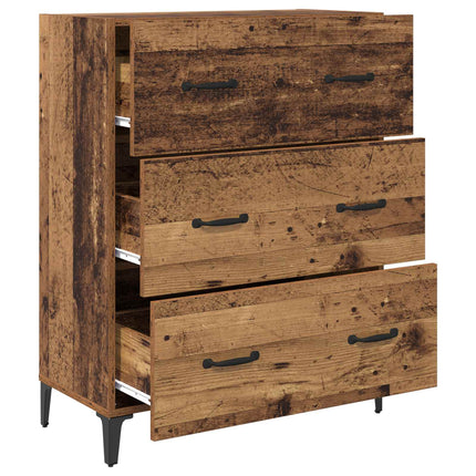 Sideboard med låda Gammalt trä 69,5 x 34 x 90 cm
