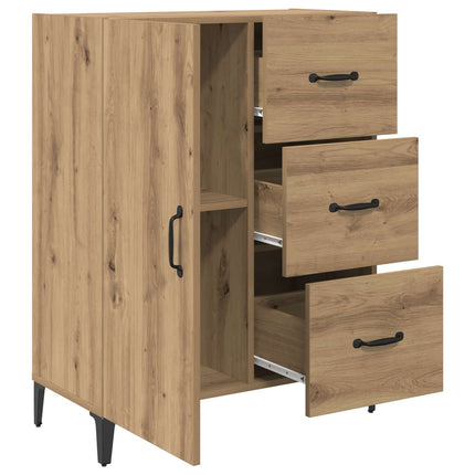 Sideboard med låda Artisan Ek 69,5 x 34 x 90 cm Konstruerat trä