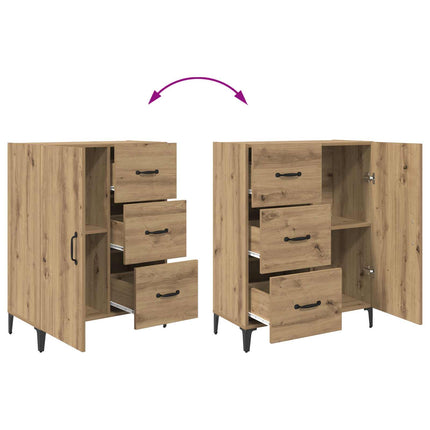 Sideboard med låda Artisan Ek 69,5 x 34 x 90 cm Konstruerat trä