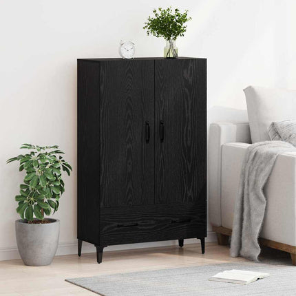 Skåp Svart Ek 70 x 31 x 115 cm Konstruerat trä och järn