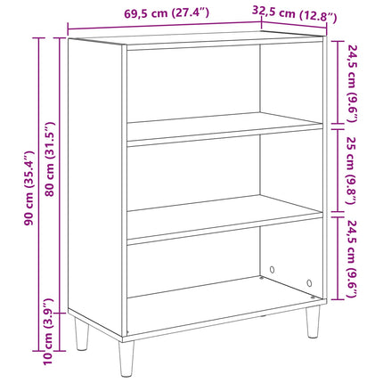 Sideboard Gammalt trä 69,5 x 32,5 x 90 cm Konstruerat trä