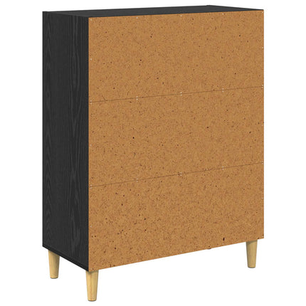 Sideboard Svart Ek 69,5 x 32,5 x 90 cm Konstruerat trä