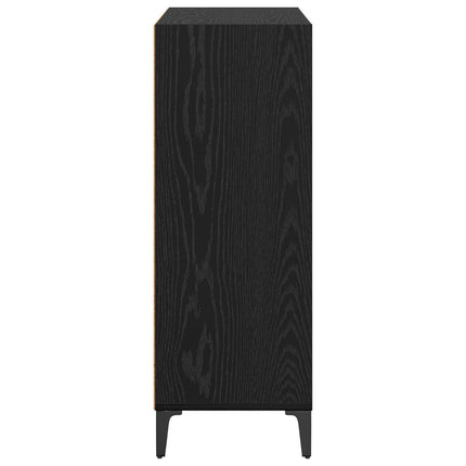 Sideboard Svart Ek 69,5 x 32,5 x 90 cm Konstruerat trä