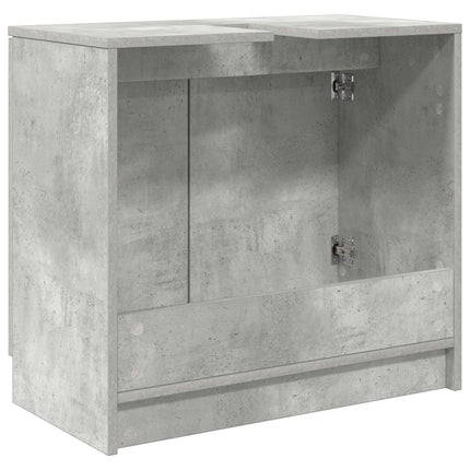 Badrumsskåp Betonggrå 64,5 x 33,5 x 59 cm Konstruerat trä