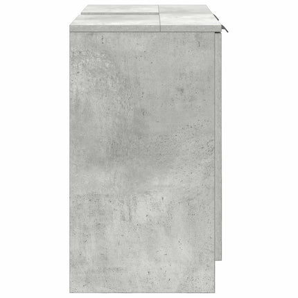 Badrumsskåp Betonggrå 64,5 x 33,5 x 59 cm Konstruerat trä