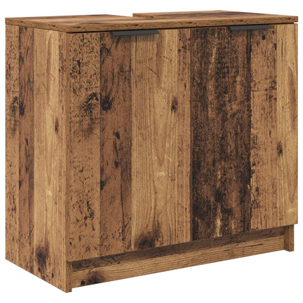Badrumsskåp Gammalt trä 64,5 x 33,5 x 59 cm Konstruerat trä