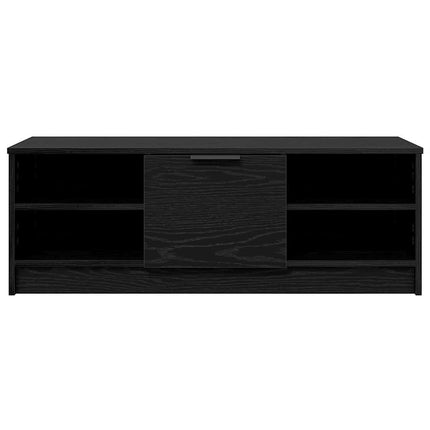 TV-skåp 102 x 35 x 36,5 cm Svart Ek Konstruerat trä
