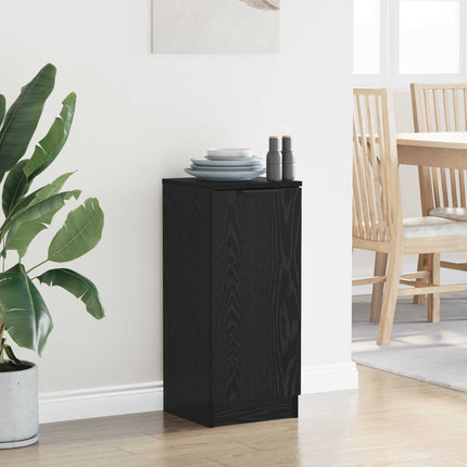 Sideboard Svart Ek 30 x 30 x 70 cm Konstruerat trä