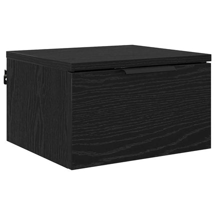 Nattduksbord 2 pcs Svart Ek 34 x 30 x 20 cm Konstruerat trä