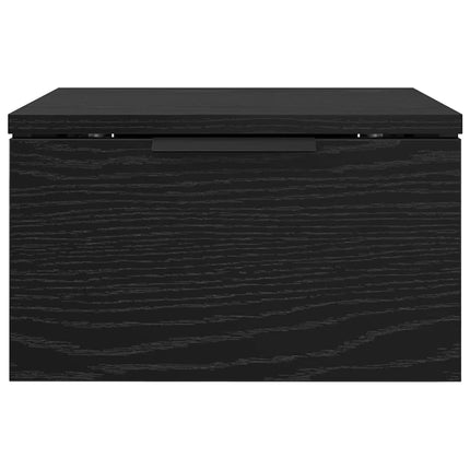 Nattduksbord 2 pcs Svart Ek 34 x 30 x 20 cm Konstruerat trä