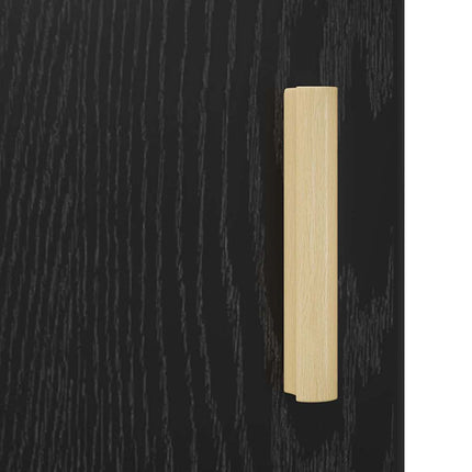 Sideboard Svart Ek 69,5 x 34 x 90 cm Konstruerat trä