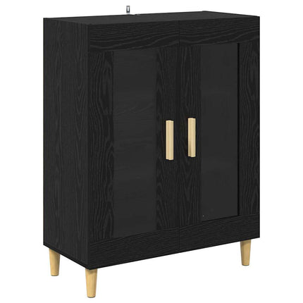 Sideboard Svart Ek 69,5 x 34 x 90 cm Konstruerat trä