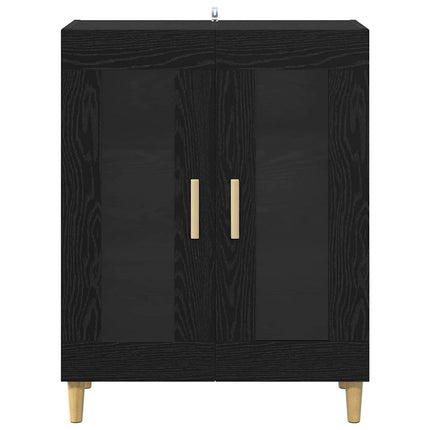Sideboard Svart Ek 69,5 x 34 x 90 cm Konstruerat trä
