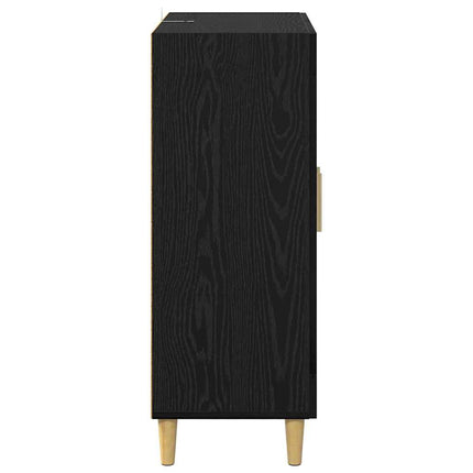 Sideboard Svart Ek 69,5 x 34 x 90 cm Konstruerat trä