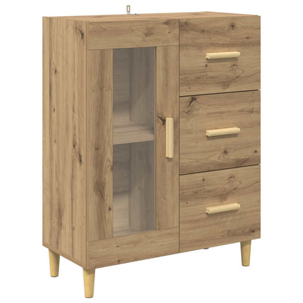 Sideboard med låda Artisan Ek 69,5 x 34 x 90 cm Konstruerat trä