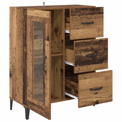 Sideboard med låda Gammalt trä 69,5 x 34 x 90 cm