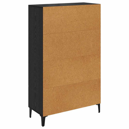 Skåp Svart Ek 70 x 31 x 115 cm Konstruerat trä och järn