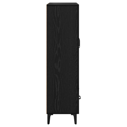 Skåp Svart Ek 70 x 31 x 115 cm Konstruerat trä och järn