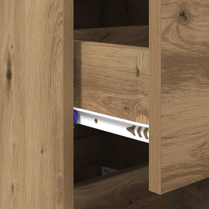 Sideboard med låda artisan ek 34.5 x 34 x 90 cm Konstruerat trä