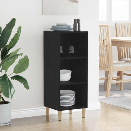 Sideboard Svart Ek 34,5 x 32,5 x 90 cm Konstruerat trä