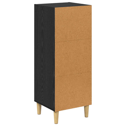 Sideboard Svart Ek 34,5 x 32,5 x 90 cm Konstruerat trä