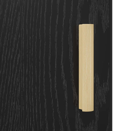 Sideboard Svart Ek 34.5 x 32.5 x 90 cm Konstruerat trä