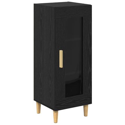 Sideboard Svart Ek 34.5 x 32.5 x 90 cm Konstruerat trä
