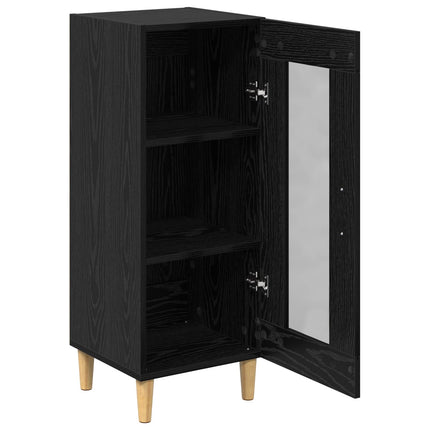 Sideboard Svart Ek 34.5 x 32.5 x 90 cm Konstruerat trä