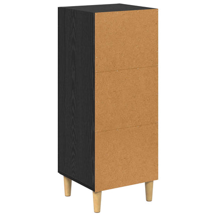 Sideboard Svart Ek 34.5 x 32.5 x 90 cm Konstruerat trä