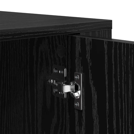 Sideboard Svart Ek 40 x 33 x 70 cm Konstruerat trä