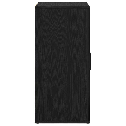Sideboard Svart Ek 40 x 33 x 70 cm Konstruerat trä
