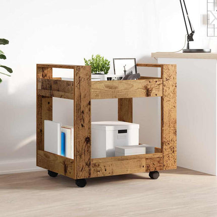 Bordsvagn Gammalt trä 60 x 45 x 60 cm Konstruerat trä