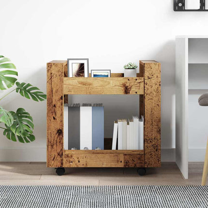 Bordsvagn Gammalt trä 60 x 45 x 60 cm Konstruerat trä