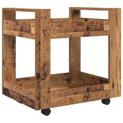 Bordsvagn Gammalt trä 60 x 45 x 60 cm Konstruerat trä