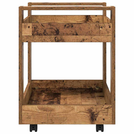 Bordsvagn Gammalt trä 60 x 45 x 60 cm Konstruerat trä