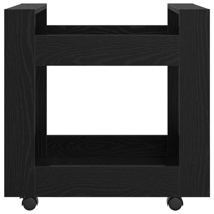 Bordsvagn Svart Ek 60 x 45 x 60 cm Konstruerat trä