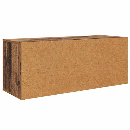 TV-skåp med låda Gammalt trä 100 x 35 x 40 cm Konstruerat trä