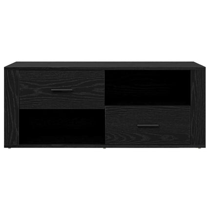 TV-skåp med låda Svart Ek 100 x 35 x 40 cm Konstruerat trä