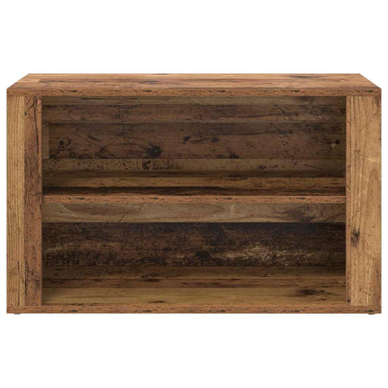 Skoställ med hylla Gammalt trä 75 x 35 x 45 cm Konstruerat trä