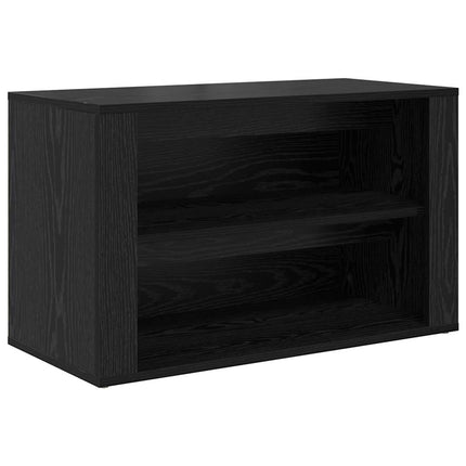 Skoställ med hylla Svart ek 75 x 35 x 45 cm Konstruerat trä