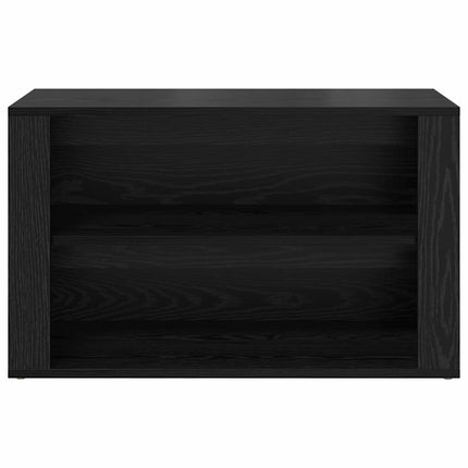 Skoställ med hylla Svart ek 75 x 35 x 45 cm Konstruerat trä