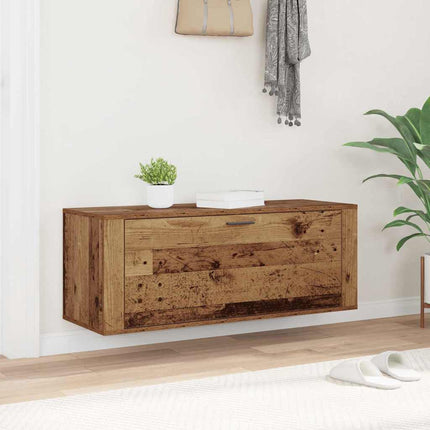 Skoskåp med hylla Gammalt trä 100 x 35 x 38 cm Konstruerat trä