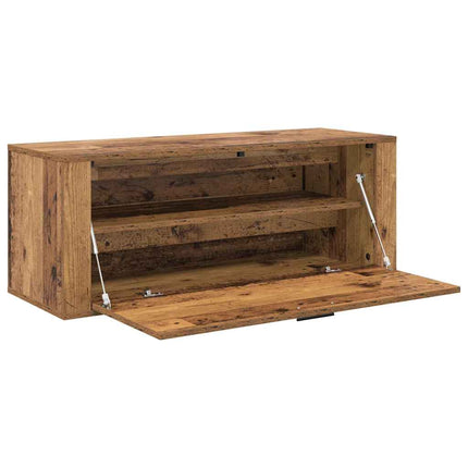Skoskåp 100 x 35 x 38 cm Konstruerat trä Gammalt trä