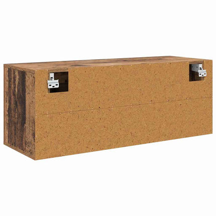 Skoskåp med hylla Gammalt trä 100 x 35 x 38 cm Konstruerat trä