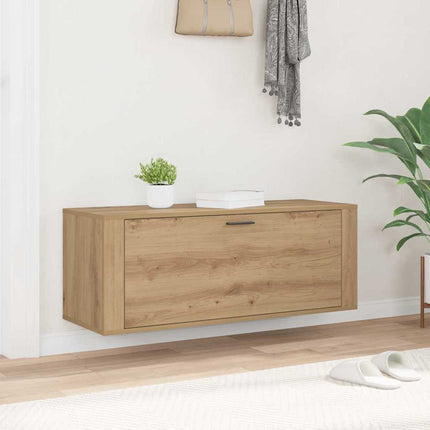 Skoskåp 100 x 35 x 38 cm Konstruerat trä artisan ek