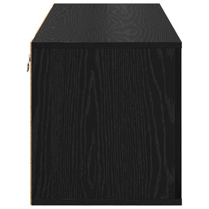 Skoskåp 100 x 35 x 38 cm Konstruerat trä Svart ek