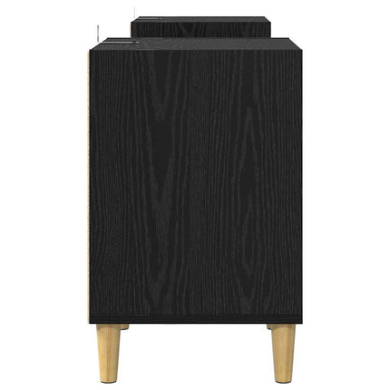 TV-skåp Svart Ek 160 x 35 x 55 cm Konstruerat trä