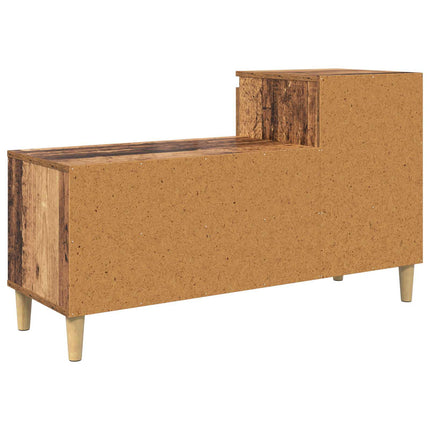 Skoskåp med låda Gammalt trä 102 x 36 x 60 cm Konstruerat trä